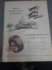 Hood Tires Vintage Print Ad 1947 10x14 picture