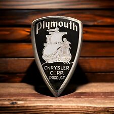 1936 Up Plymouth Emblem Badge 2