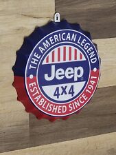 Jeep The American Legend  Metal Sign  Vintage Garage Wall Decor Jeep Metal Sign  picture