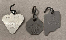3-Dog Tags-Indiana-Vaccinated Rabies-Tax-Indiana 1964, 1967, 1971 picture