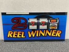 Bally 2 Reel Winner Slot Machine Arcade Game Backglass Marquee Header Panel 1992 picture