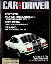 FORD LTD VS. PONTIA CATALINA - CAR AND DRIVER MAGAZINE, JANUARY 1977 VOL 22 VTG. picture