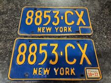 Vintage 1966 New York License Plate Pair Ford Chevy 1967 1968 1969 70 71 72 73 picture