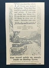 1926 Newspaper Clipping DUNLOP TYRES ADVERT, DUNLOP RUBBER CO. LTD, BELFAST picture