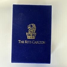 The Ritz Carlton Playing Cards Sealed Plastic Coated Vintage In Blue Velvet Box picture