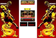 MK1 Mortal Kombat Arcade Side Art Full Set 8pc Artwork Textured CPO Satin Finish picture