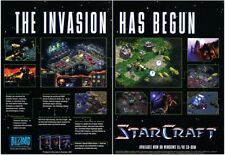 StarCraft PC Game Original 1997 Ad Authentic Blizzard Video Game Promo v3 picture