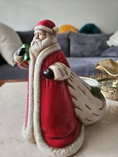 Vintage 1991 Ceramic Santa Claus Claire Burke Planter Candy Dish Christmas  picture