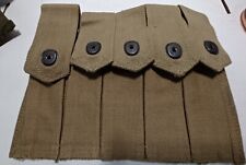 WWII Era US Army Five Cell Canvas Pouch for 20rd .45acp Magazines picture