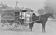 Lehighton Steam Laundry Horse Wagon Pennsylvania PA Reprint Postcard picture