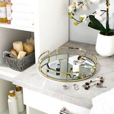 Home Details Modern Round Mirror Vanity Tray in Satin Gold picture
