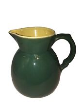 Vintage Hall Pottery Water Pitcher Green 64 oz picture