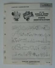 CARTER Carbureter YF-IH Single Bore Parts Identification Form 5408 September 60 picture