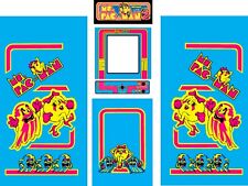 Fits Ms Pac Man Arcade 6 Pc Set Side Art Kickplate Choose Classic Blue Or Black picture