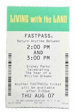 Rare 2008 Disney World Epcot Living With The Land Paper FastPass - Retired OOP picture