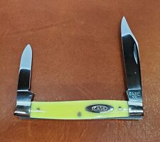 CASE XX KNIFE 3233 VINTAGE SMALL STOCKMAN YELLOW 2 BLADE PREOWNED  1945 - 1964 picture