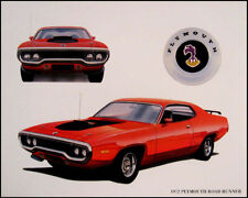 1972 Plymouth Road Runner Art Print Lithograph 72 picture