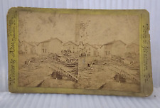 Johnston Flood Destruction B&O Railroad PA Webster & Albee Stereoview Card Photo picture