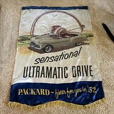 1952 Packard SILK BANNER dealer showroom sign 36x56” Detroit picture