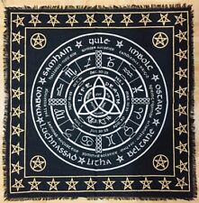 Pagan Wheel Altar Cloth Tarot Witchcraft Card Square 24x24