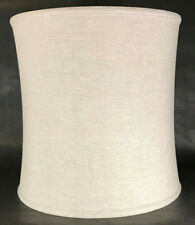 New 11x12x12 Satin Fine Linen Deep Drum Softback Fabric Lamp Shade Natural Color picture