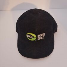 Vintage Cargill Hybrid Seeds Corduroy Snapback Hat, Black, Neon Green Logo picture