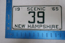 1965 65 NEW HAMPSHIRE NH LICENSE PLATE #39 LOW NUMBER TWO 2 DIGIT TAG picture