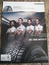 HANKOOK TYRE REAL MADRID KINERGY 4S BE ONE WITH IT 2017 ADVERT A4 SIZE FILE 6 picture