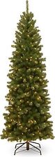 National Tree Company Pre-Lit Artificial Slim Christmas Tree, Green, Green picture