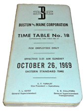 OCTOBER 1969 B&M BOSTON AND MAINE SYSTEM EMPLOYEE TIMETABLE #18 picture