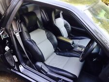 Toyota Supra MK3 / MKIII 1986.5-1992 Synthetic Leather Seat Covers Black & Gray picture