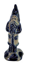 Vintage Beaumont Pottery Blue Santa Kris Kringle Figurine Ceramic Art Holiday picture