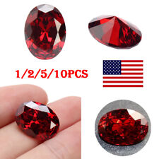 10x RED 56.58ct 12*16mm Unheated VVS Sapphire Oval Cut AAAA+ Loose Gemstone US picture