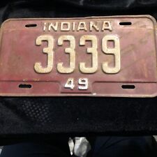 Indiana License Plate 1949 picture