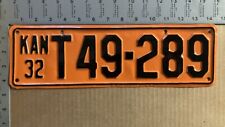 1932 Kansas truck license plate T49-289 YOM DMV Linn Ford Chevy Dodge 12849 picture