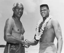 Milton Campbell and Duke Kahanamoku - Aloha. Honolulu, Hawaii - 1953 Old Photo picture