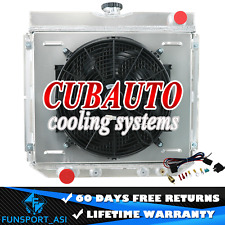 4 ROW RADIATOR+SHROUD FAN+RELAY FIT 1967-1970 FORD MUSTANG FAIRLANE COMET FALCON picture