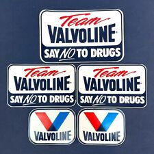 (5) NOS Team Valvoline Say No To Drugs Auto Motor Oil Decal/Sticker Vintage Lot picture