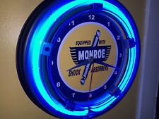 Monroe Shocks Service Station Garage Mechanic Neon Wall Clock Advertising Sign picture