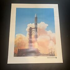 Vintage Lockheed MARTIN MARIETTA Titan II Denver Rocket Launch Poster NASA *CUT* picture