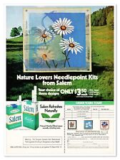 Salem Cigarettes Needlepoint Kits Offer Vintage 1973 Full-Page Magazine Ad picture