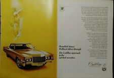 1969 1970 Gold Coupe Vinyl Roof 472 V-8 Luxury Car Cadillac Original Print Ad  picture