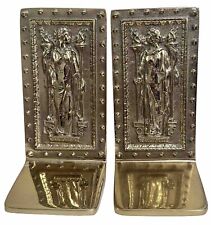 The Doors Of The Library Of Congress 1984 Virginia Metal Crafters Brass Bookends picture