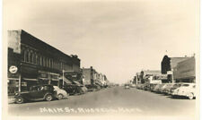 VINTAGE 1943 RUSSELL,KANSAS POSTCARD MAIN STREET DOWNTOWN PHOTO/DREAM THEATER picture