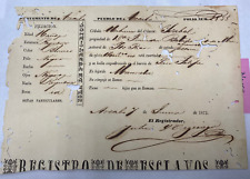 Puerto Rico, 1872, Registro Esclavo, Arecibo, Niña (Color-BLANCA), 16 años picture