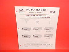 1968 1969 CHARGER SUPER BEE BARRACUDA ROAD RUNNER BENDIX AM RADIO SERVICE MANUAL picture