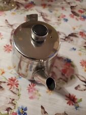VTG Stainless Steel Teapot Flip Top Restaurant Style Black accent on handles picture