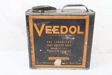 Vintage Veedol Motor Oil 1 Gallon Can Flat Gallon Petroliana Gas Oil Heavy '3 picture