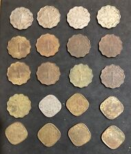 1939-1946 INDIA-BRITISH 1/2 ,1 Annas Lot Of 20 Coins -King George VI picture