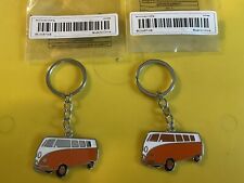 2-VOLKSWAGEN BUS KEYCHAINS NIP MADE OF RHODIUM HIGH QUALITY RARE HTF L-BUS picture